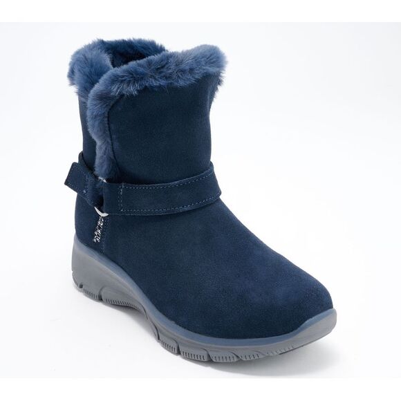 Skechers Women's Sz 10 Slip-ins Easy Going Water-Repellent Suede Blue A661338 - Picture 1 of 4